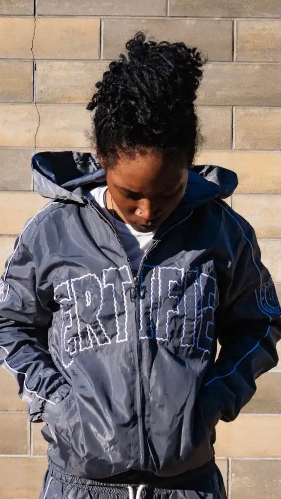 GREY WINDBREAKER SET