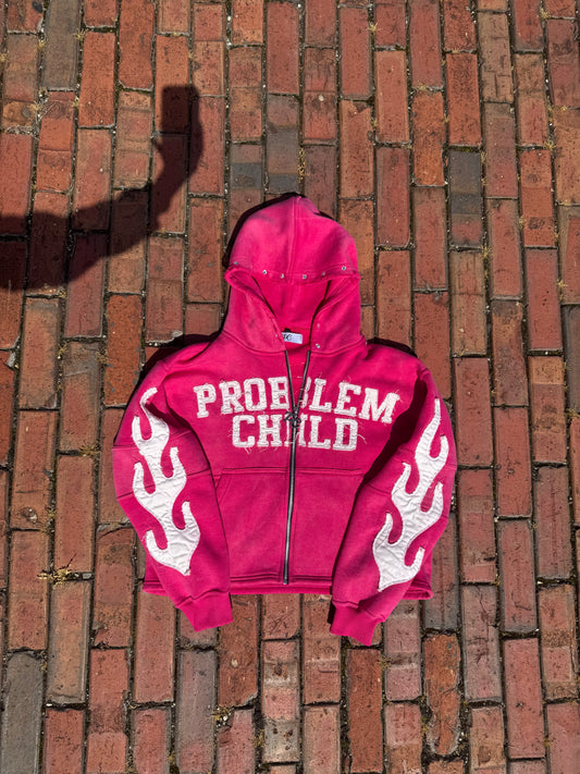 PINK ZIP-UP HOODIE