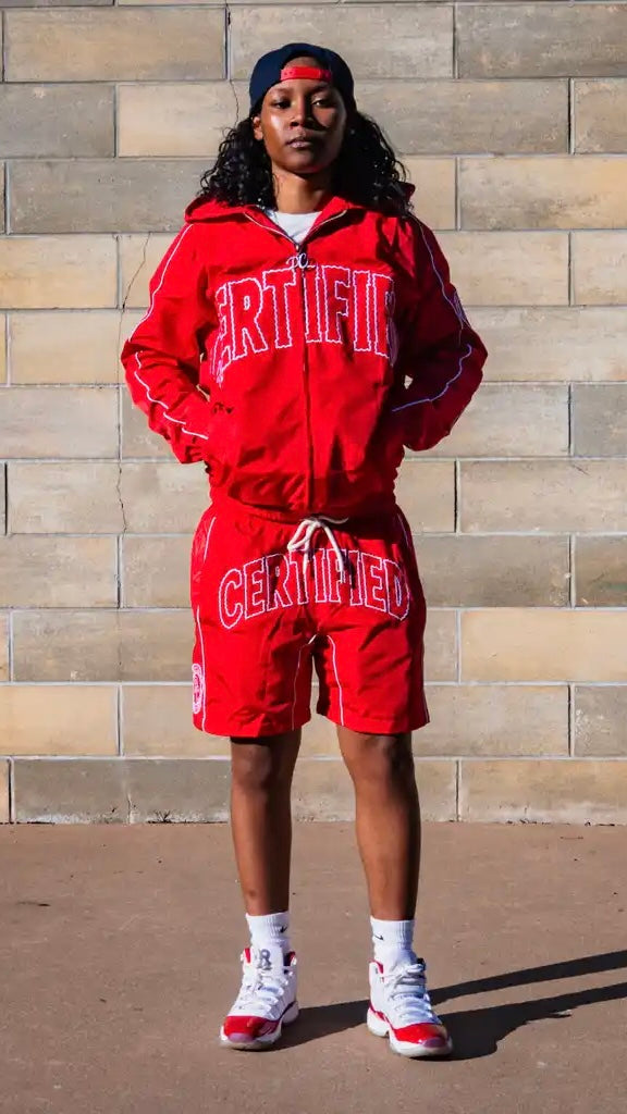 RED WINDBREAKER SET