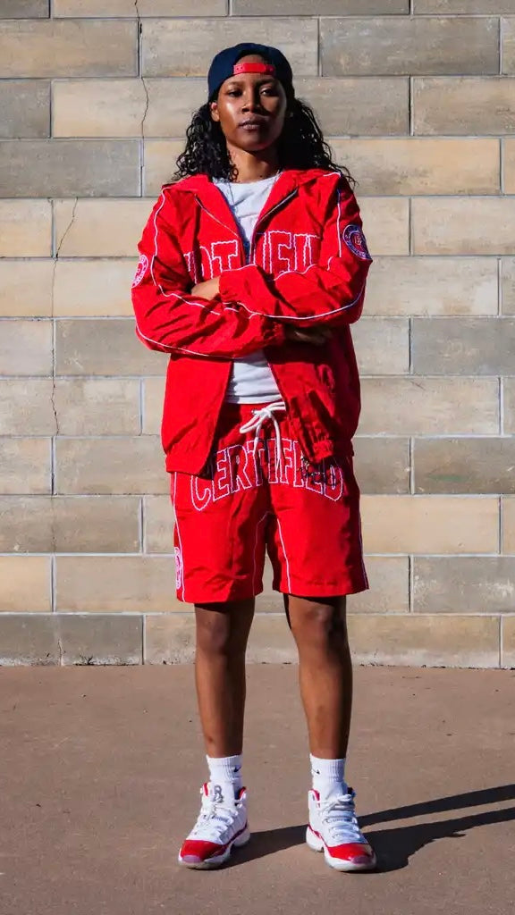 RED WINDBREAKER SET