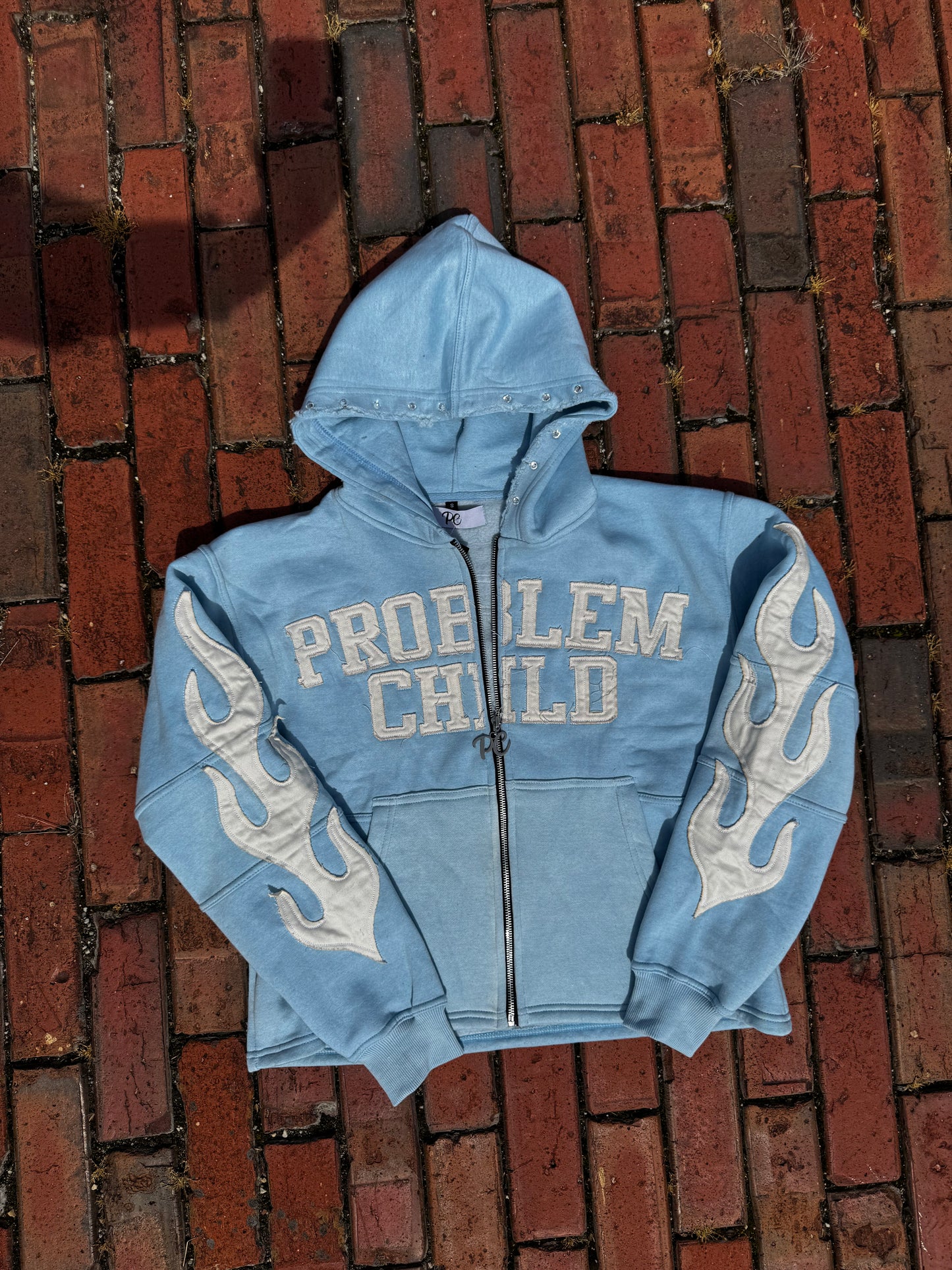 BLUE ZIP-UP HOODIE