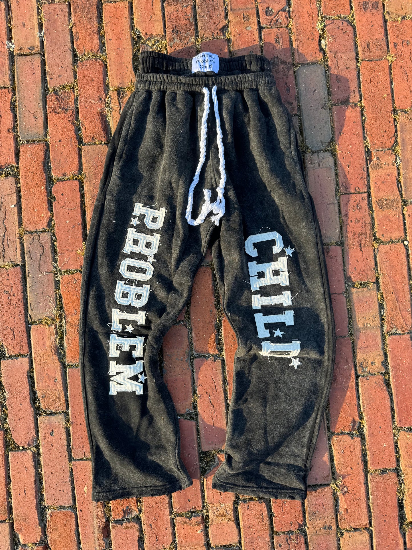 BLACK DOUBLE WAIST JOGGERS