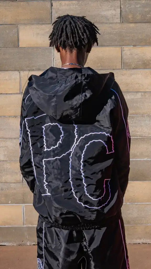 BLACK WINDBREAKER SET