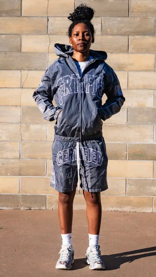 GREY WINDBREAKER SET