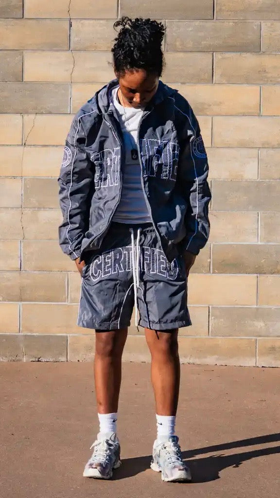 GREY WINDBREAKER SET