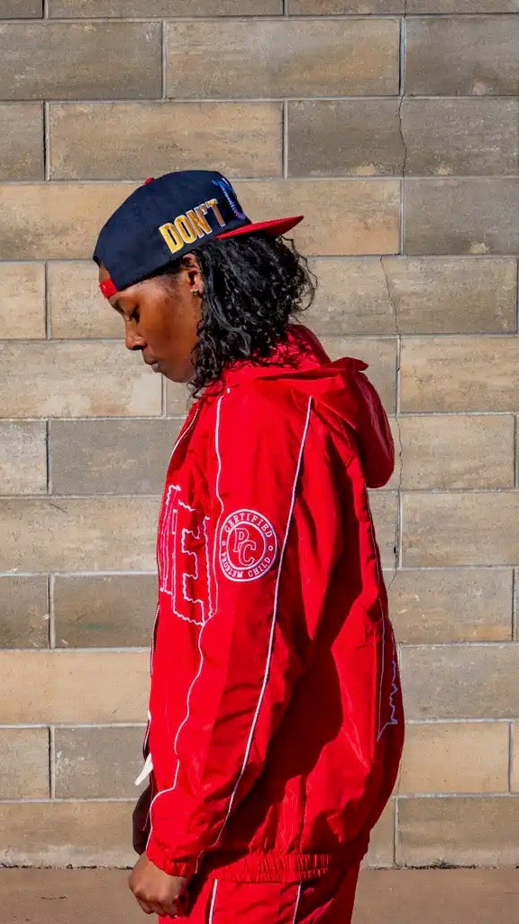RED WINDBREAKER SET