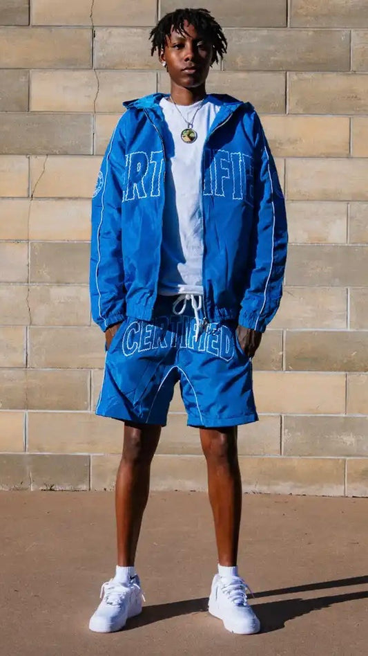 BLUE WINDBREAKER SET