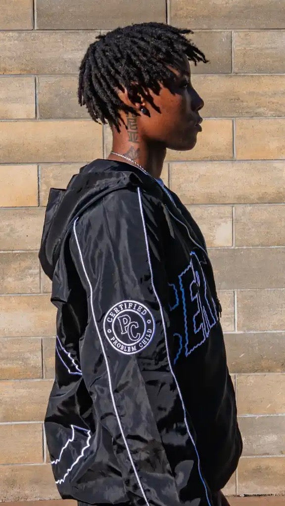 BLACK WINDBREAKER SET
